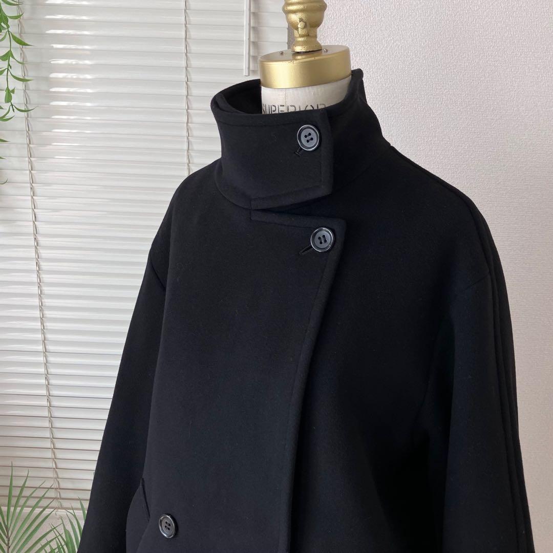 【2024AW】L'ESSAGE MANTECO スタンドショートコート 黒