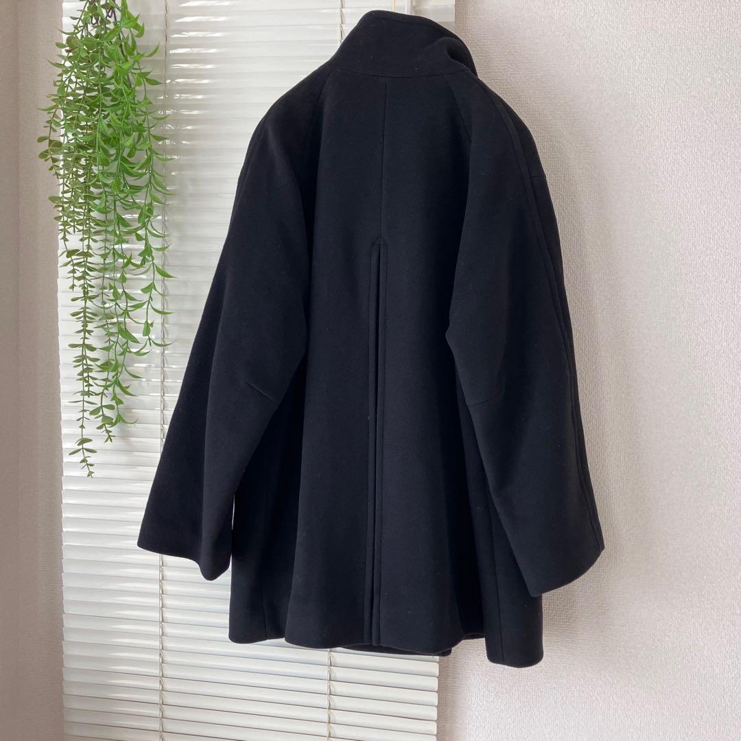 【2024AW】L'ESSAGE MANTECO スタンドショートコート 黒