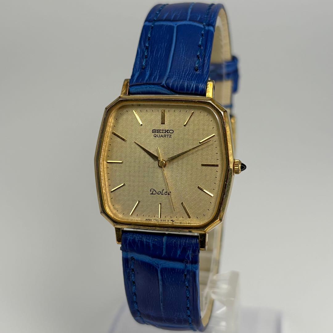 超美品 SEIKO セイコー ドルチェ 1988年製 クォーツ腕時計 電池交換済