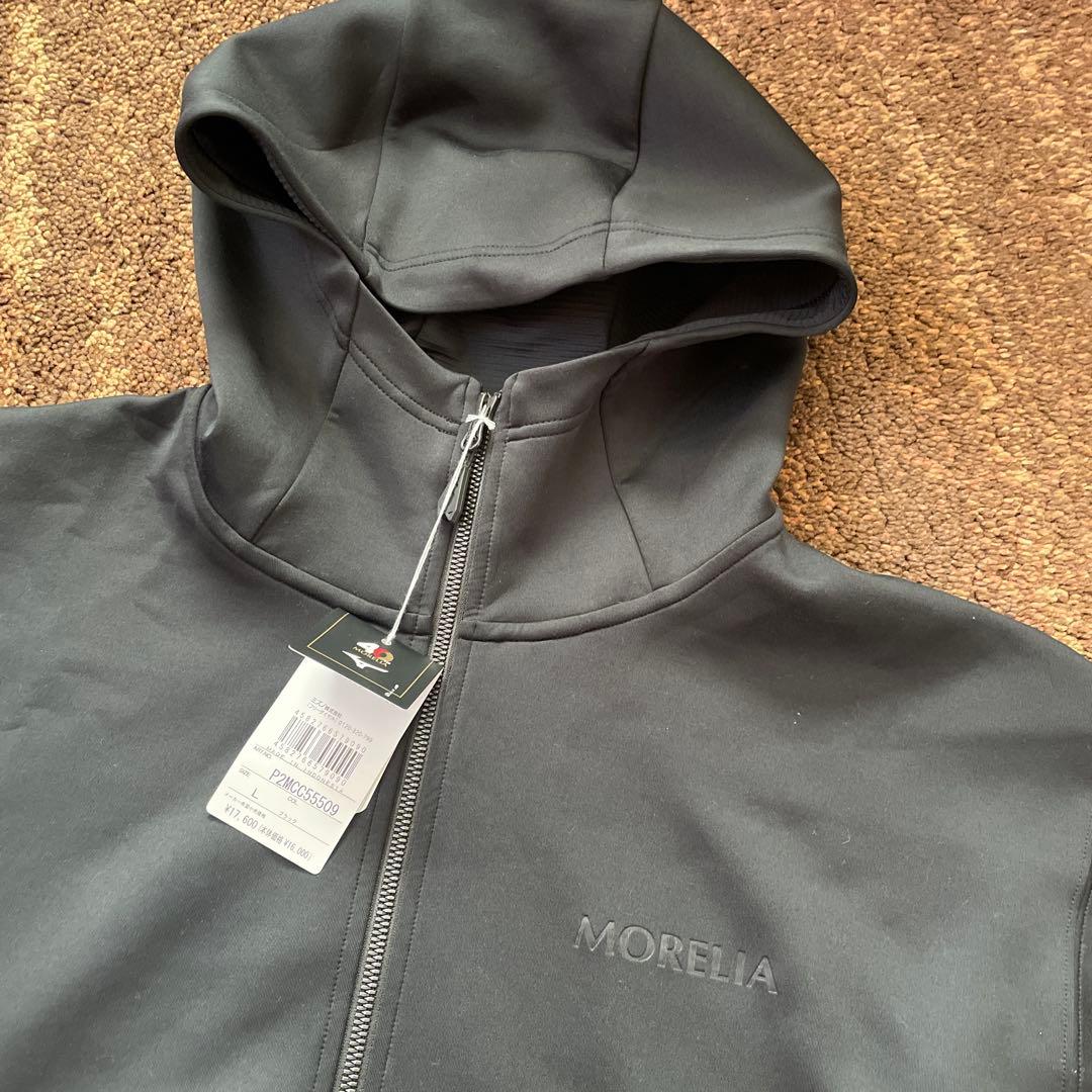 新品未使用タグ付Mizuno MORELIA ミズノ メンズ パーカー黒 L