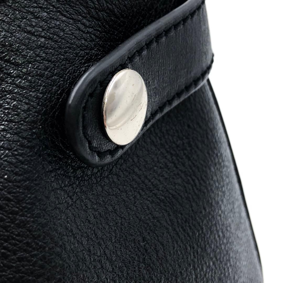 美品✨シーカー 別注 レザー トートバッグ ビジネス 肩掛け A4可 ブラック黒