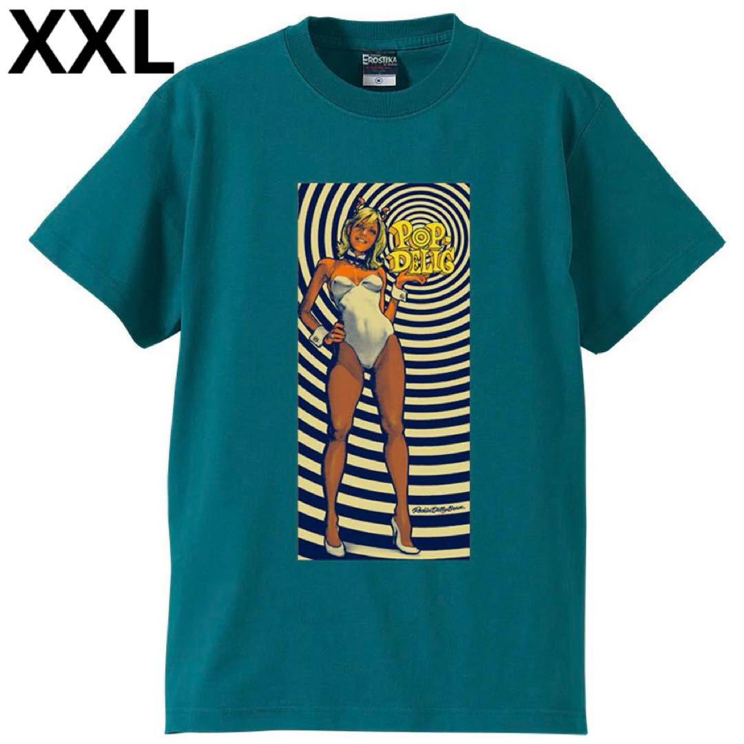 ロッキンジェリービーン POP-DELIC GIRL バニーガール Tシャツ 緑