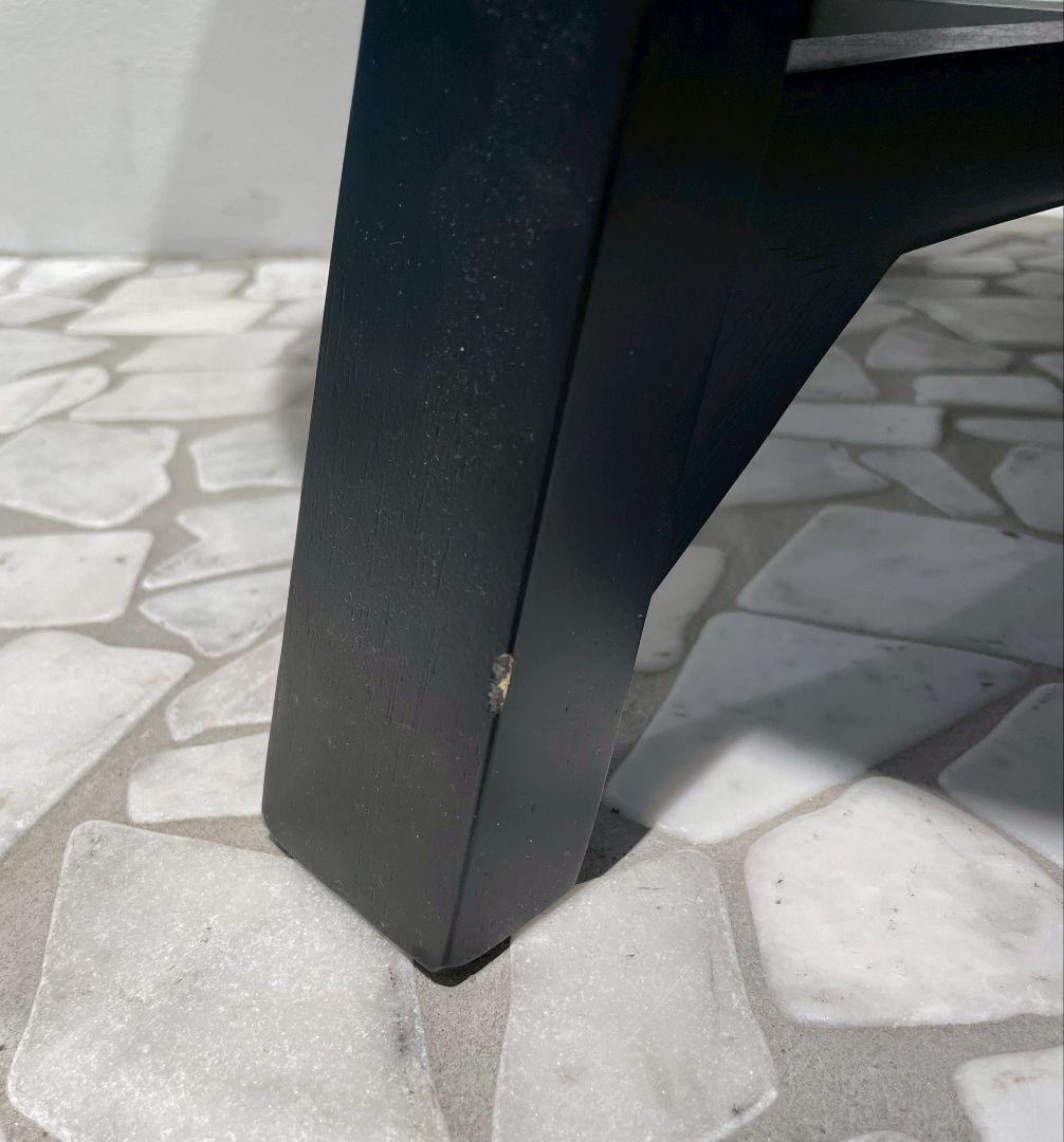 円形大理石風サイドテーブル 組み立て式 傷あり