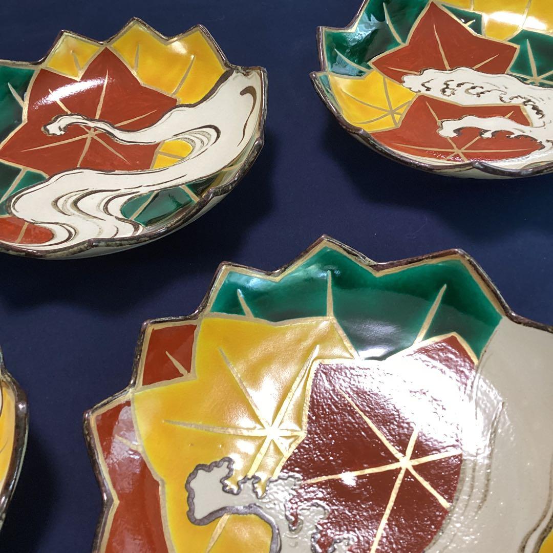 京焼乾山写立田川向付2客ずつ5種類10客　　　新品未使用