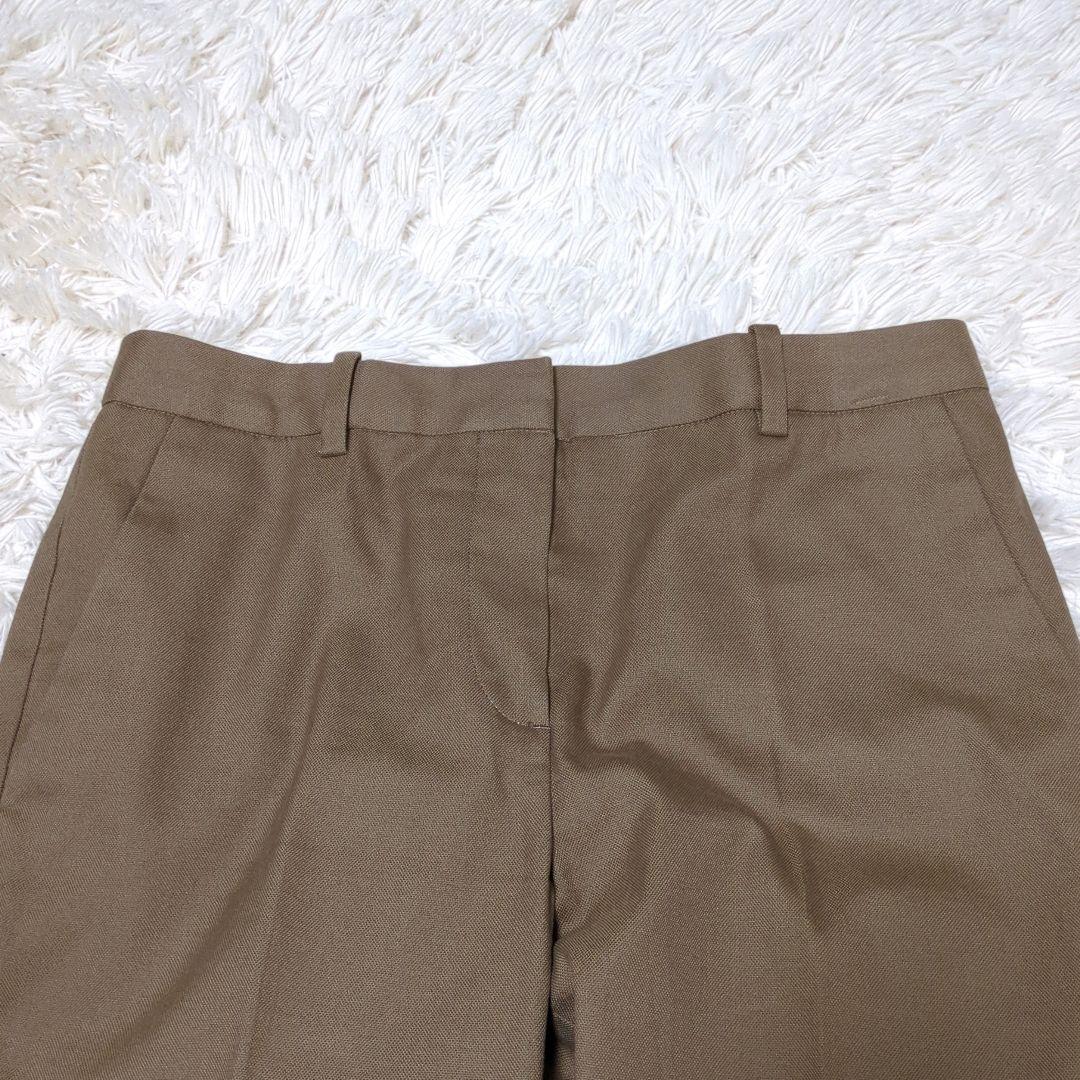 セオリー　スーツ　セットアップ　ノーカラー　ベージュ　ストレッチ コットン