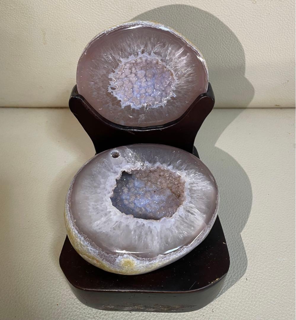 トレジャー瑪瑙 ドゥルージーアゲート 聚宝盆 雪模様 ピンクシュガー 恋愛運