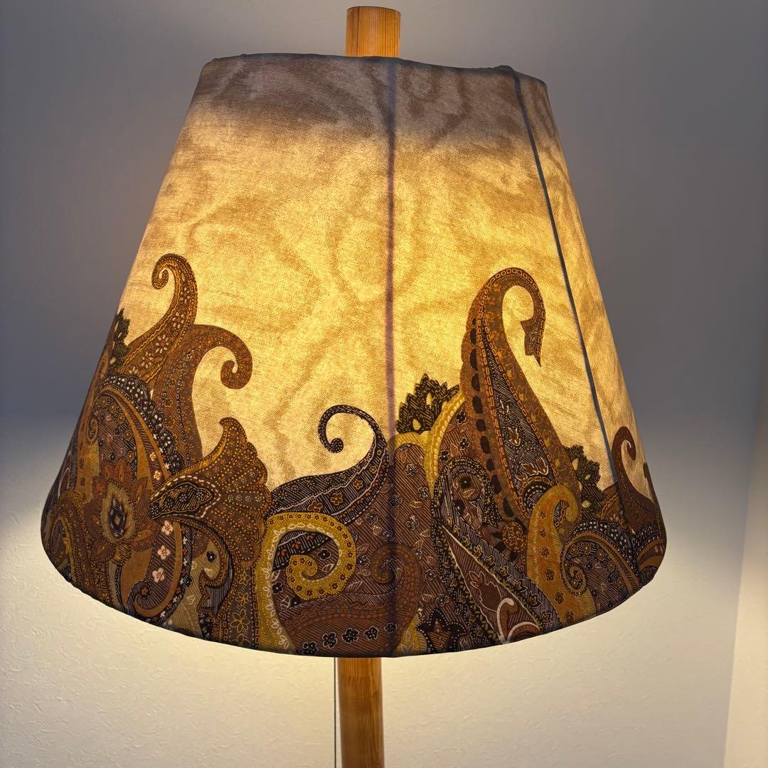 木製　アンティーク　フロアスタンド　フロアライト　間接照明