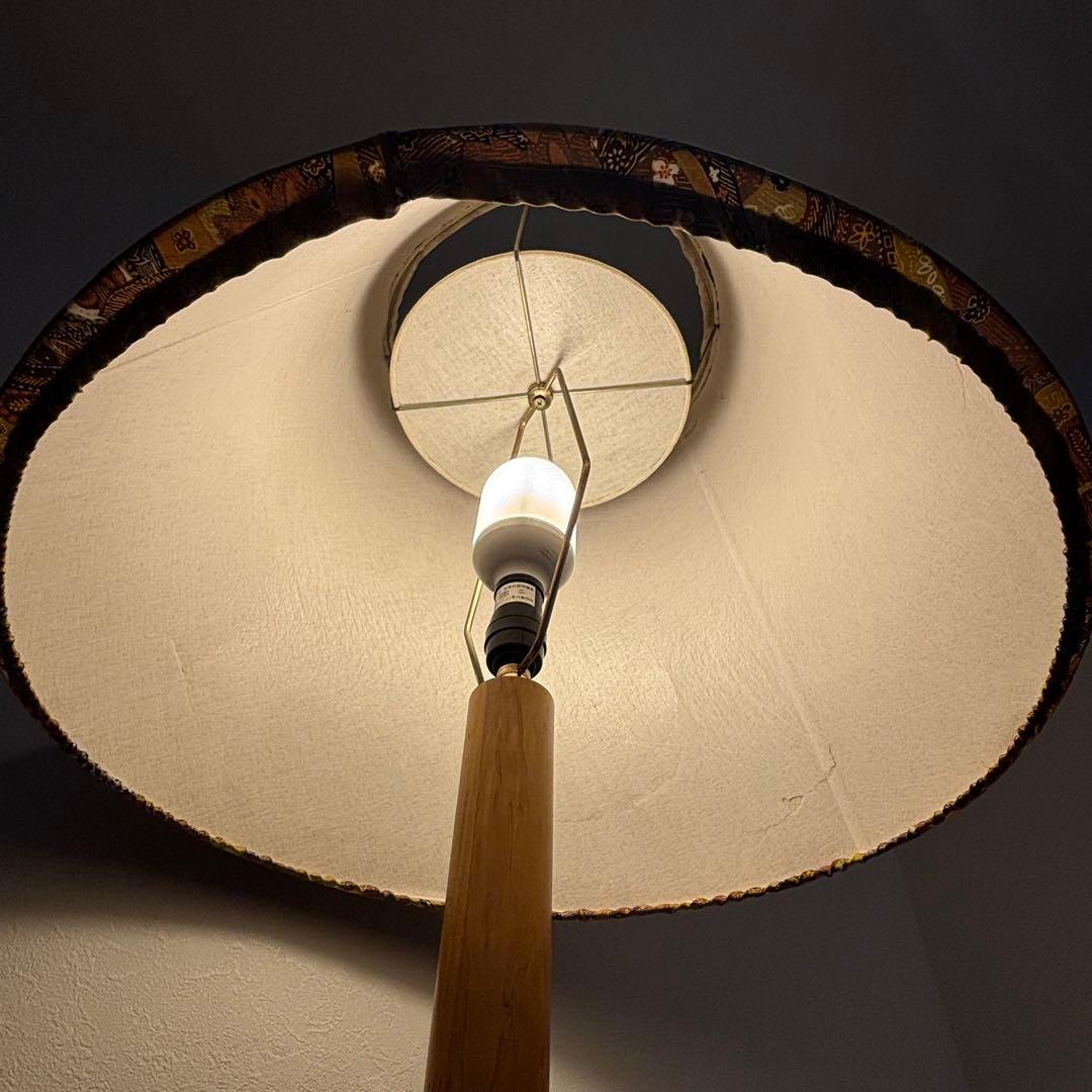 木製　アンティーク　フロアスタンド　フロアライト　間接照明