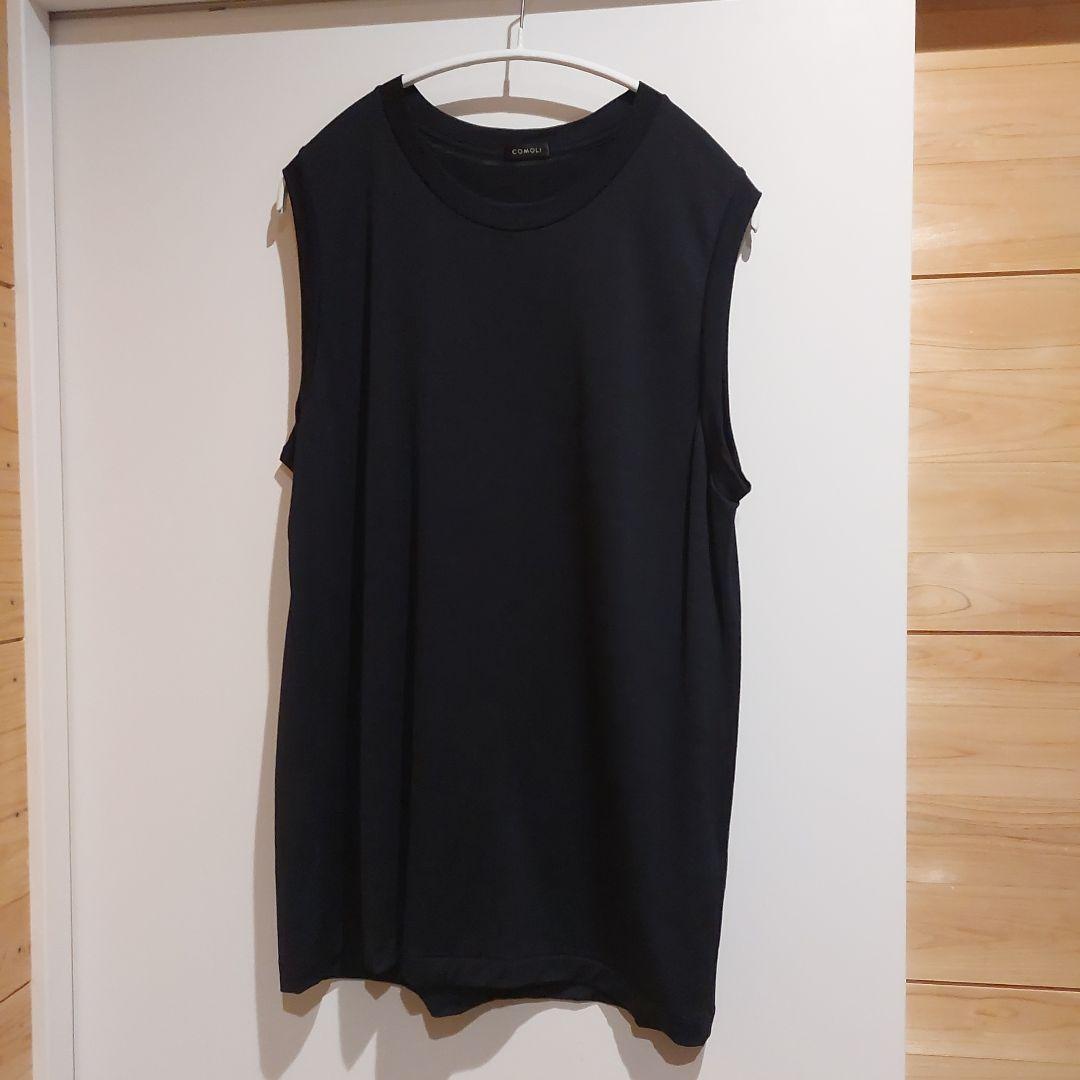 comoli ウール天竺　ノースリーブ　ネイビー　2