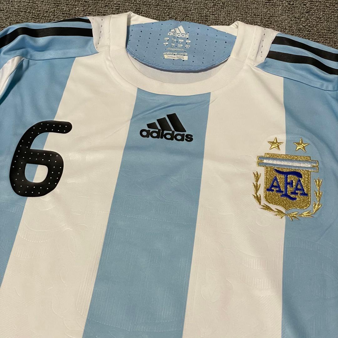 08'アルゼンチン代表ユニフォーム ホーム長袖 #6エインセW杯南米予選支給品