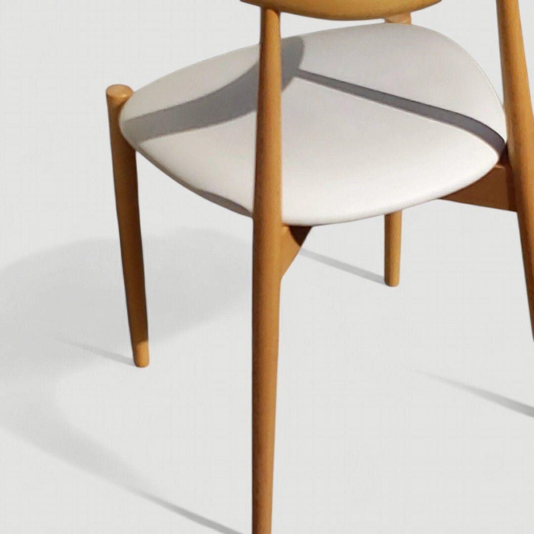 秋田木工 曲木 ダイニングチェア No.0808 IDC大塚家具 ホワイト ②
