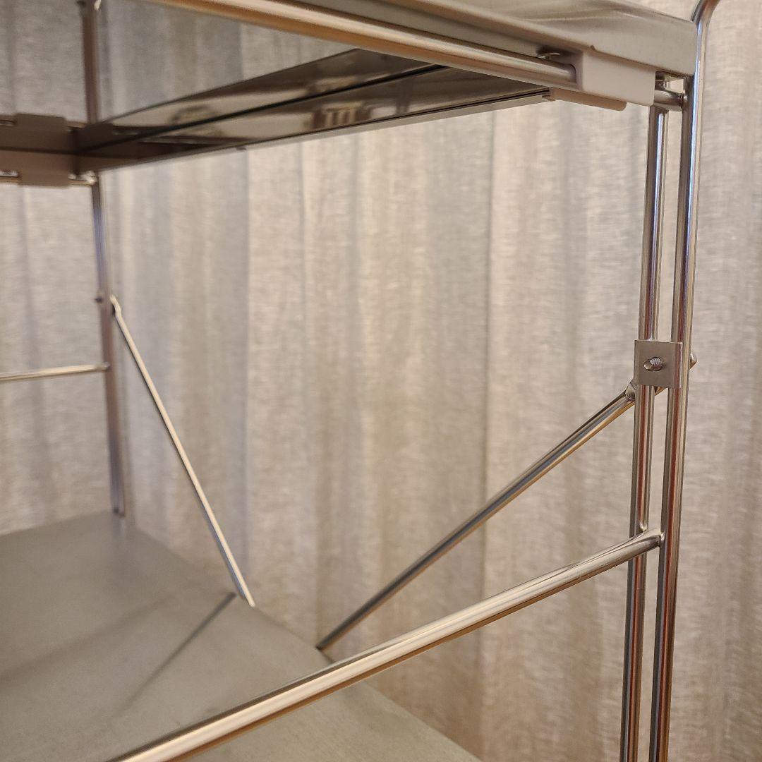 O'gre　オグレ　フラットステンレス3段トロリー　キッチンワゴン　韓国