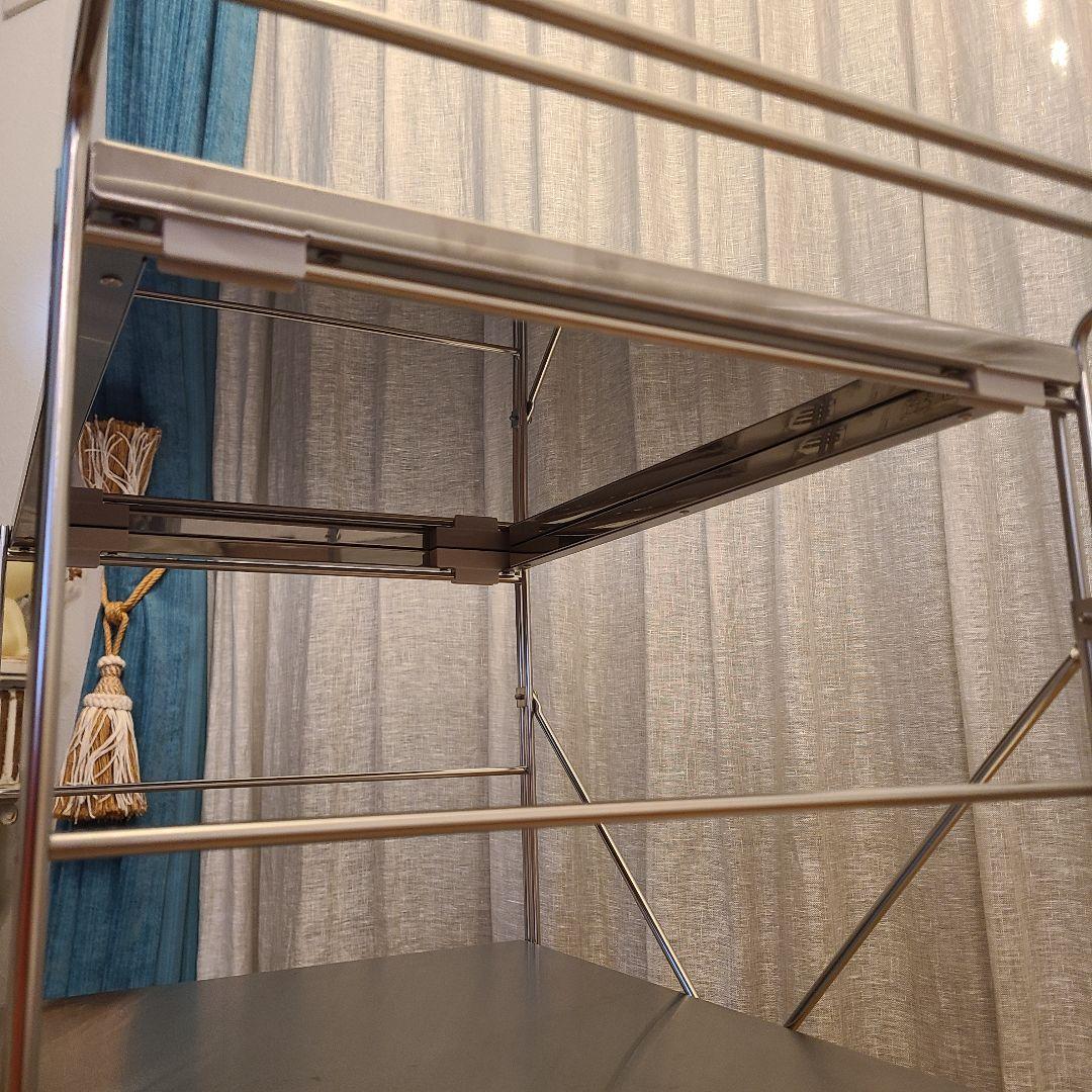 O'gre　オグレ　フラットステンレス3段トロリー　キッチンワゴン　韓国