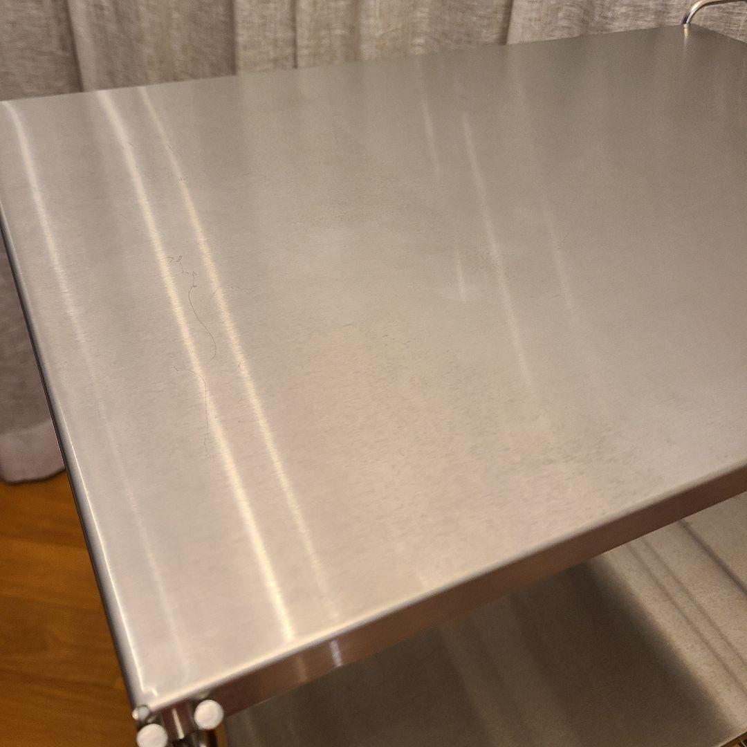 O'gre　オグレ　フラットステンレス3段トロリー　キッチンワゴン　韓国