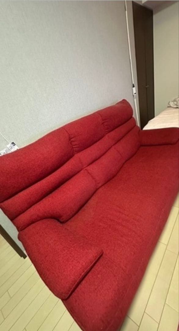 レッド 3Pソファ 幅1800mm