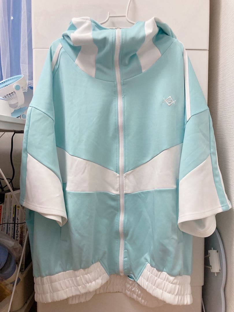 REFLEM ライン切替ジャージ ターコイズブルー