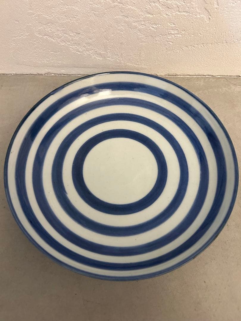 美品 未使用 村田森さん 独楽文様皿 骨董写し