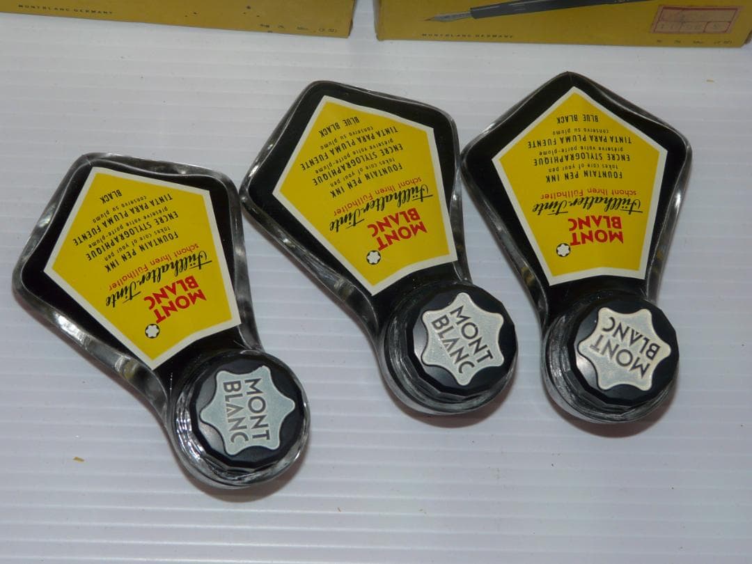 1960年代　モンブラン　ボトルインク　未開封　3個　黒　ブルーブラック 万年筆
