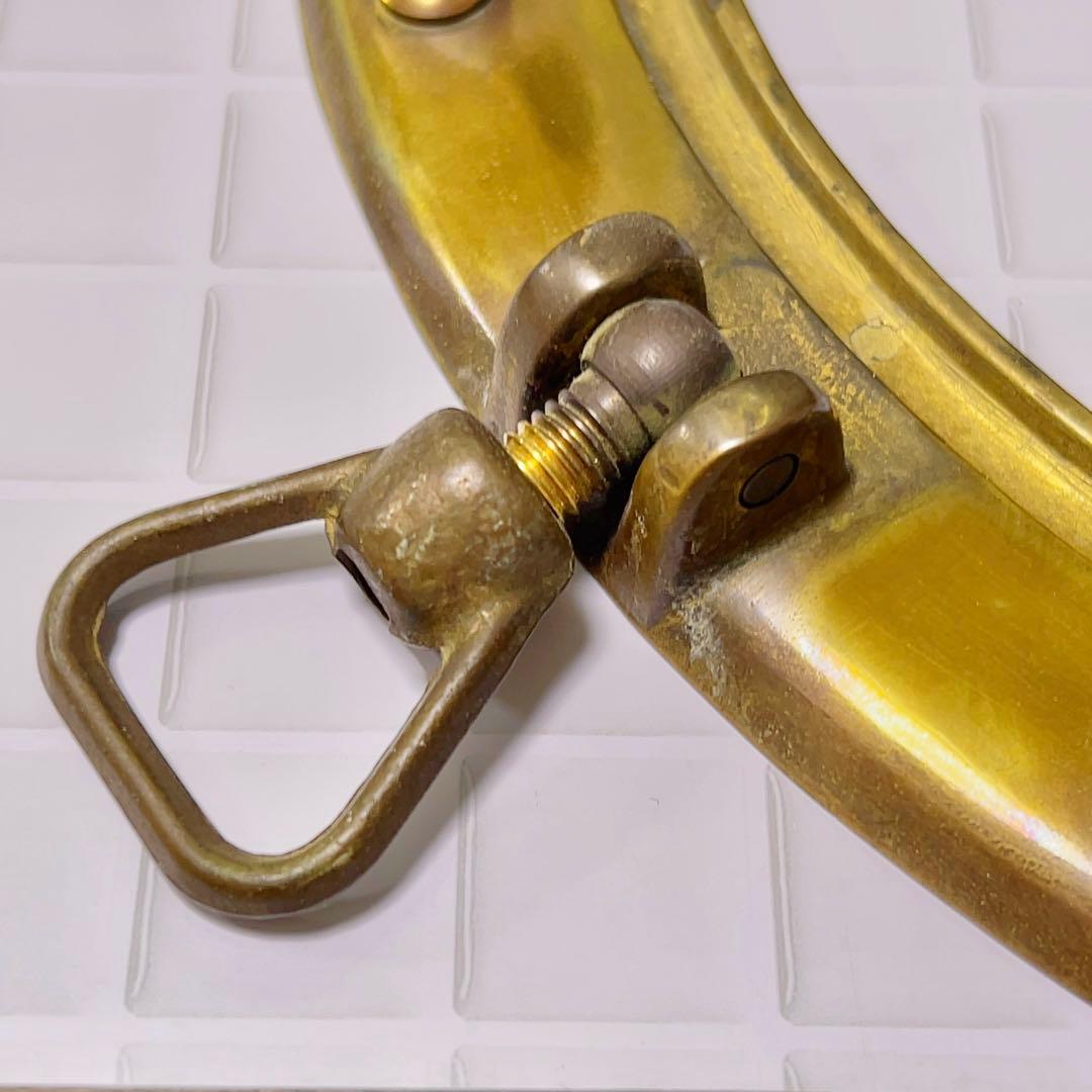 アンティーク風 船舶 真鍮（ブラス）丸窓舷窓ミラー