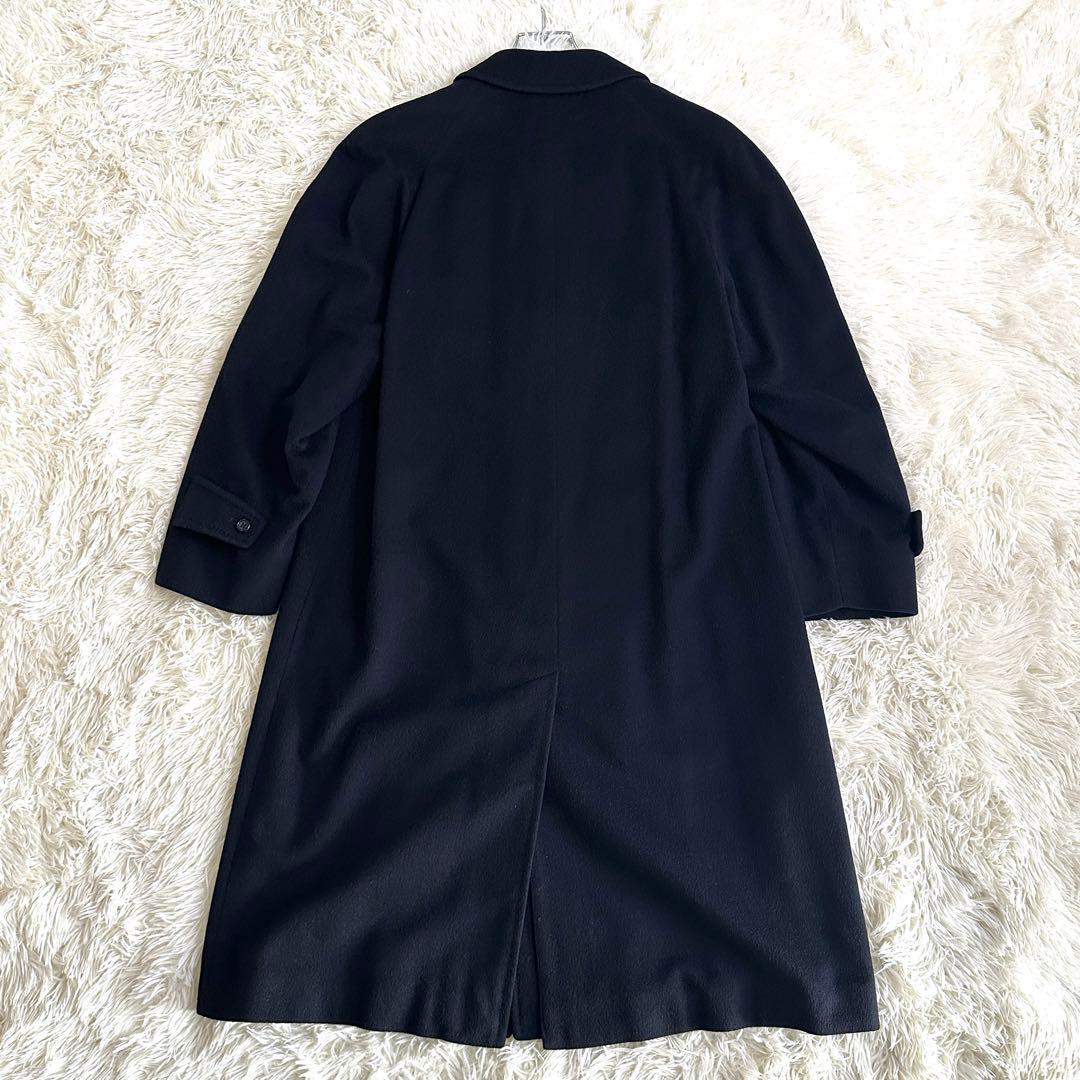 カシミヤ100%✨アクアスキュータム ステンカラーコート ロング丈 XL相当