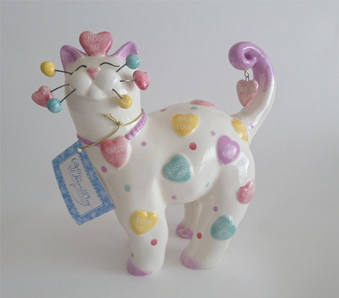 【2点セット】Amy Lacombe WhimsiClay 猫 陶器 置物