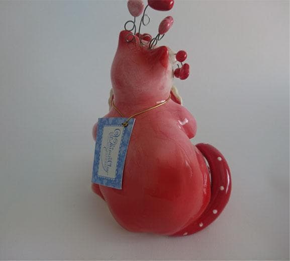 【2点セット】Amy Lacombe WhimsiClay 猫 陶器 置物