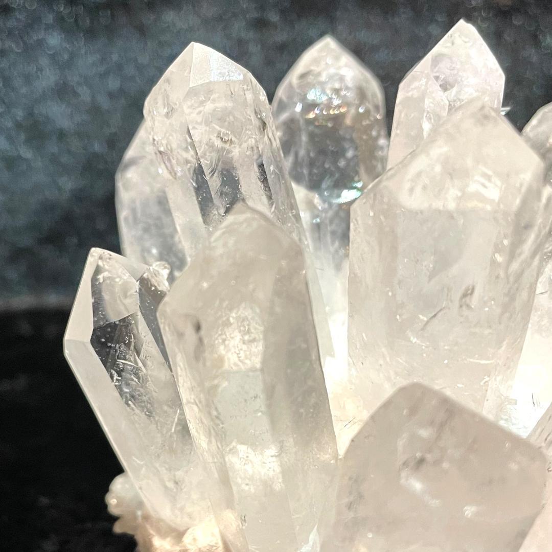 【大きめずっしり２９３g】天然石 虹 サシ クラスター 原石 菊水晶 クリスタル