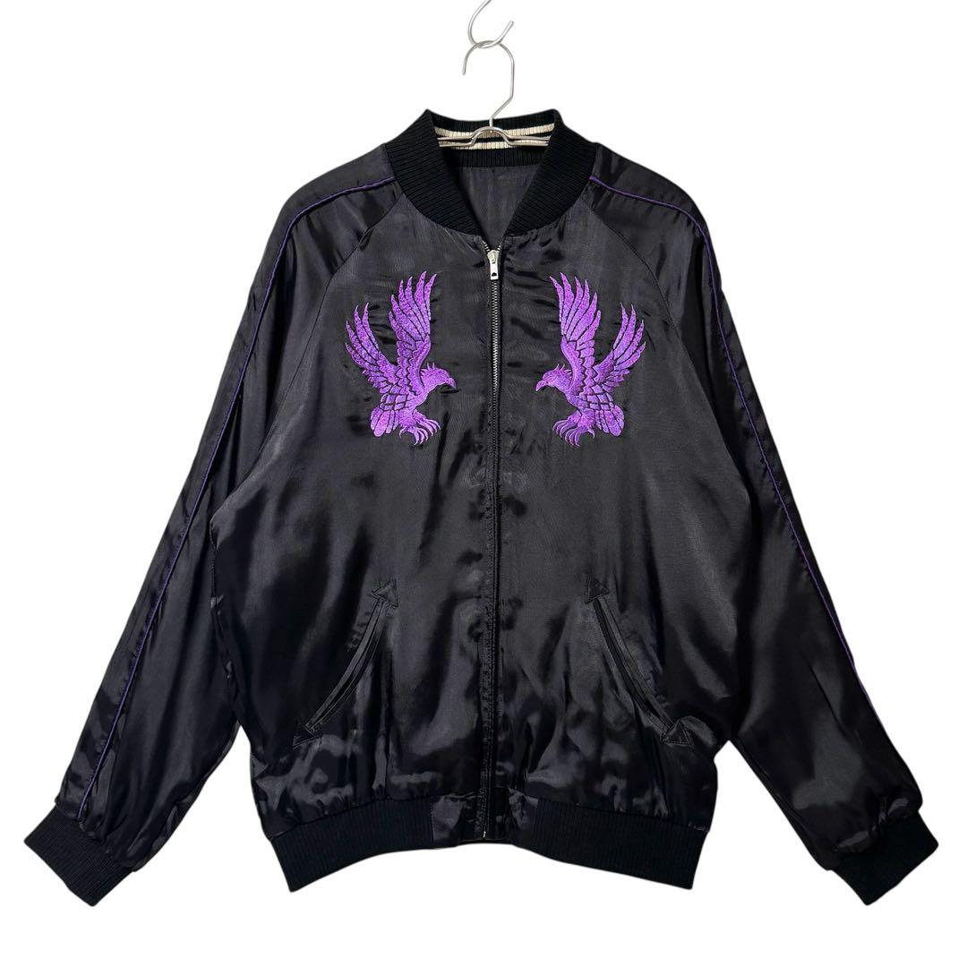 美品 CROPPED HEADS スカジャン リバーシブル 鷹 刺繍 スーベニア