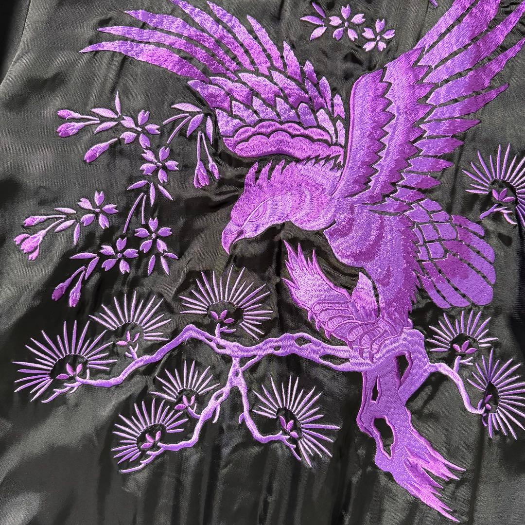 美品 CROPPED HEADS スカジャン リバーシブル 鷹 刺繍 スーベニア