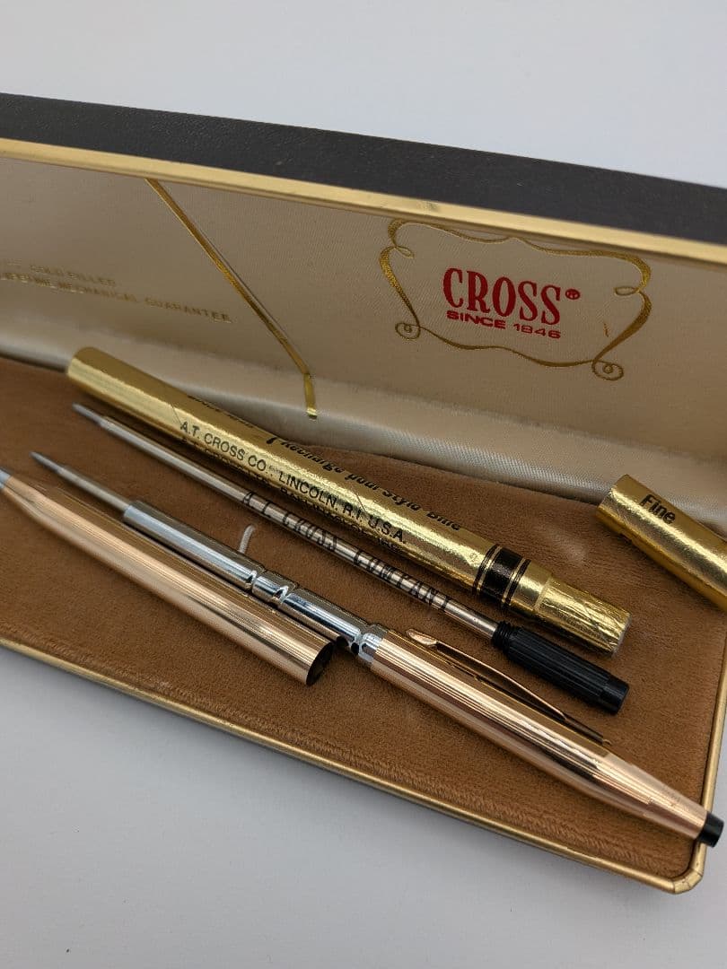 【極美品・付属品】CROSS 14KT 旧ロゴ ボールペン②17