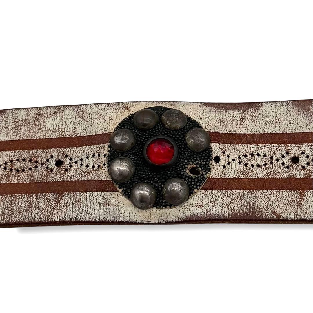 希少品 HTC Stingray × Python studs belt