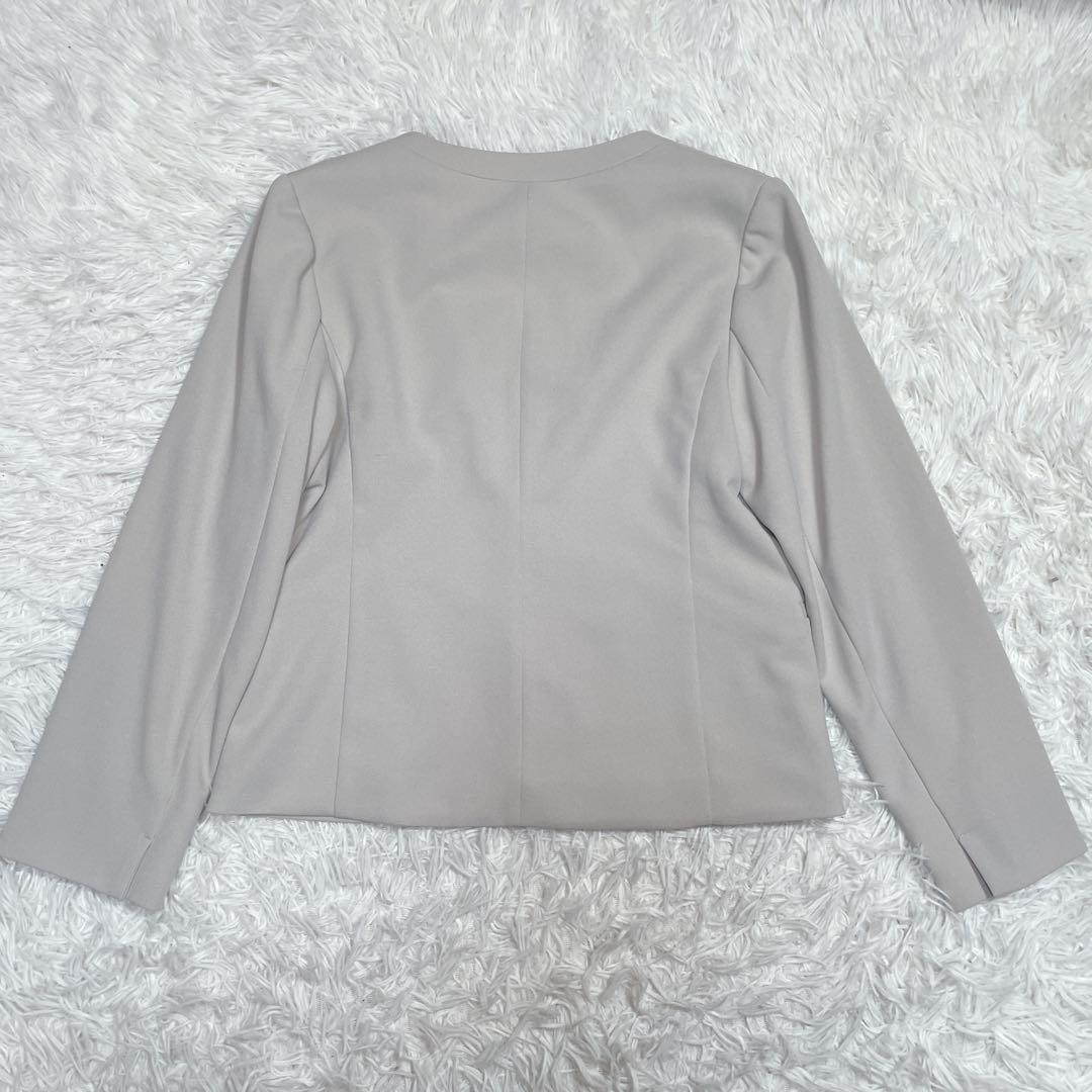 極美品　グローバルワーク　ノーカラー　スーツ　セットアップ　ホワイト　M