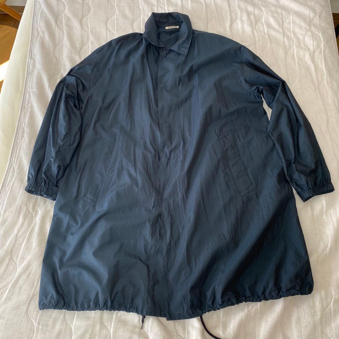 AURALEE 17SS サイズ3 ステンカラーコート ネイビー