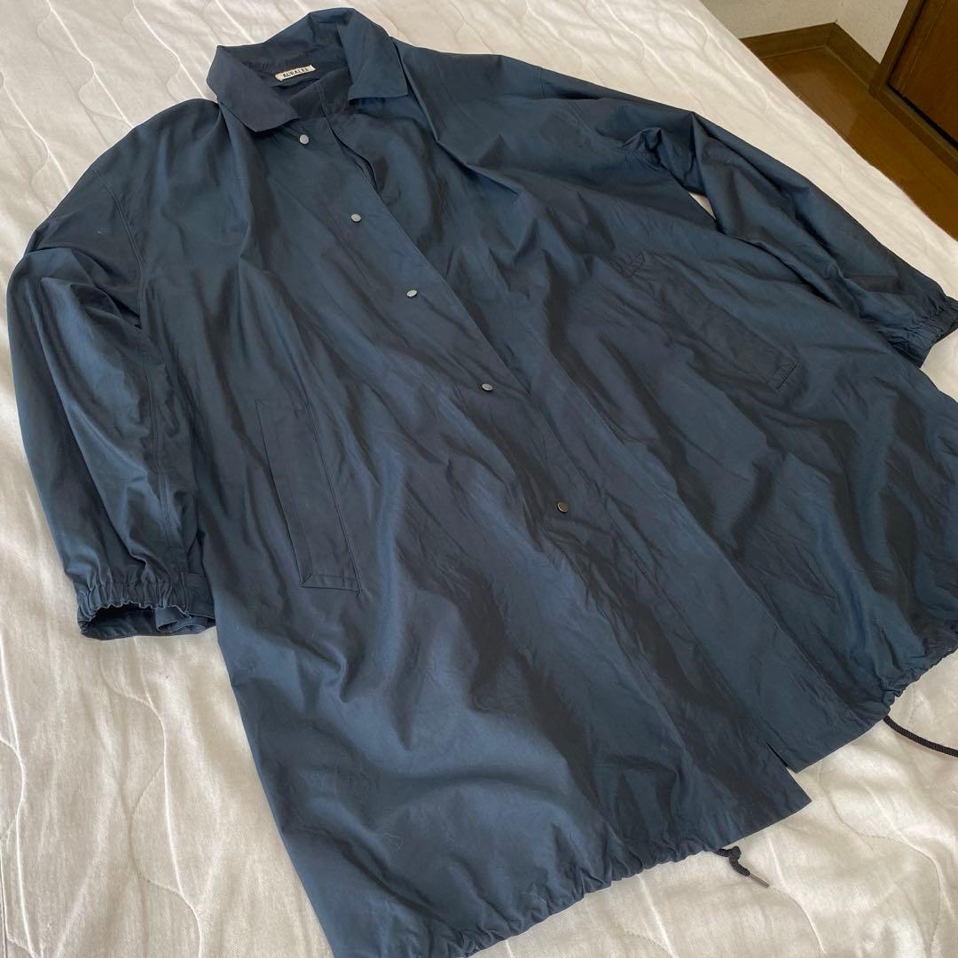AURALEE 17SS サイズ3 ステンカラーコート ネイビー