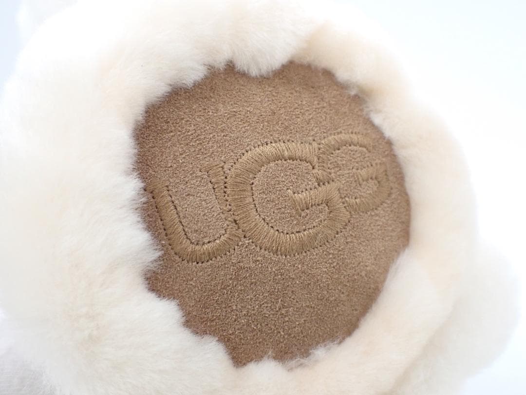 美品 UGG アグ シープスキン イヤーマフ ベージュ チェスナット