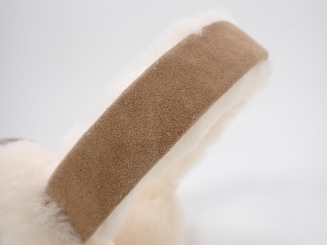 美品 UGG アグ シープスキン イヤーマフ ベージュ チェスナット