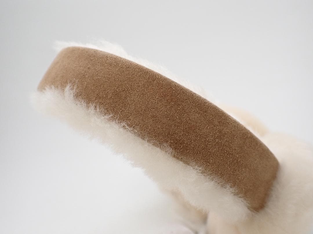 美品 UGG アグ シープスキン イヤーマフ ベージュ チェスナット
