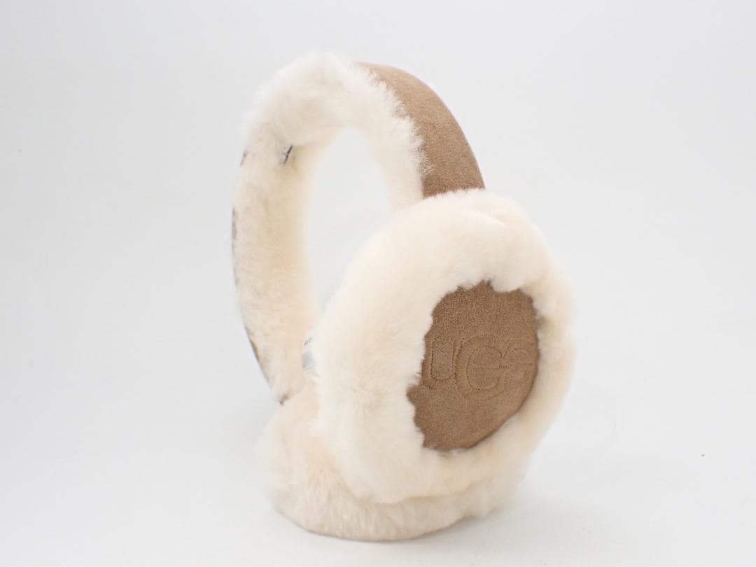 美品 UGG アグ シープスキン イヤーマフ ベージュ チェスナット