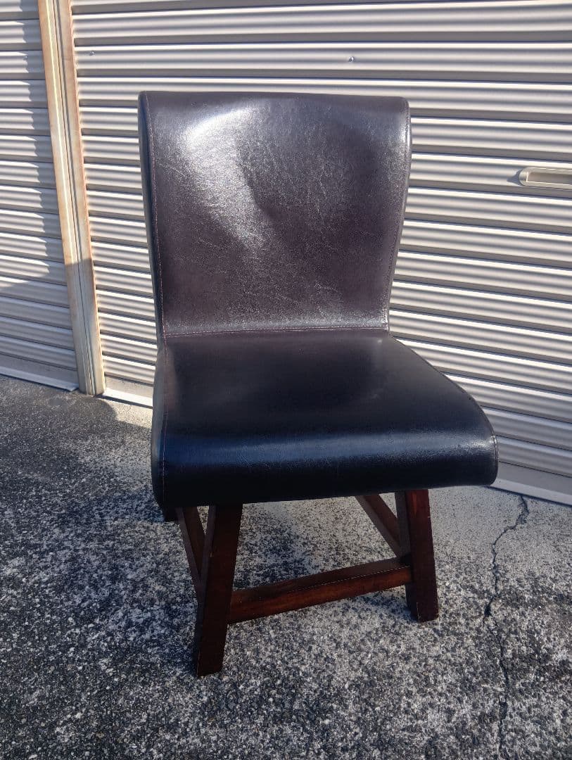 ヴィンテージ MORISHIGE PUレザー アンティーク回転チェア①