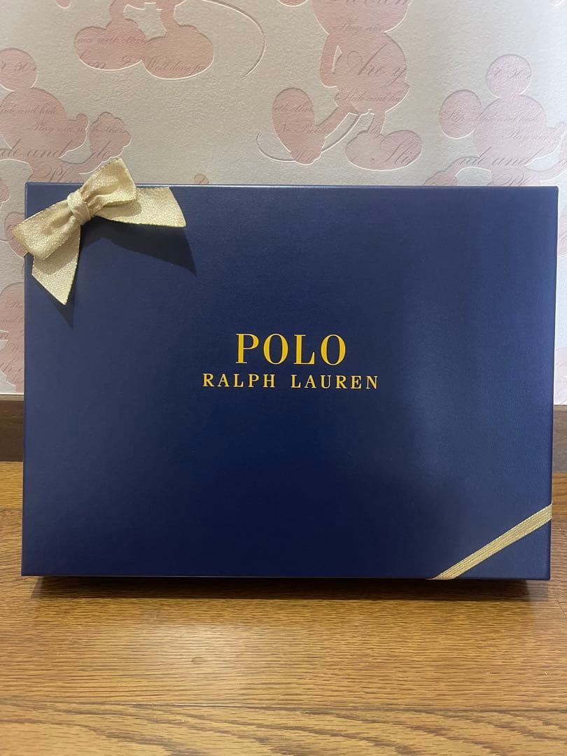 新品タグ付　ポロラルフローレン　ウールマフラー　チェック柄　ギフトボックス付