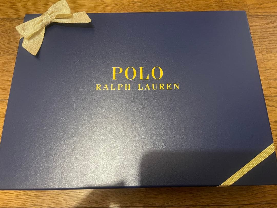 新品タグ付　ポロラルフローレン　ウールマフラー　チェック柄　ギフトボックス付