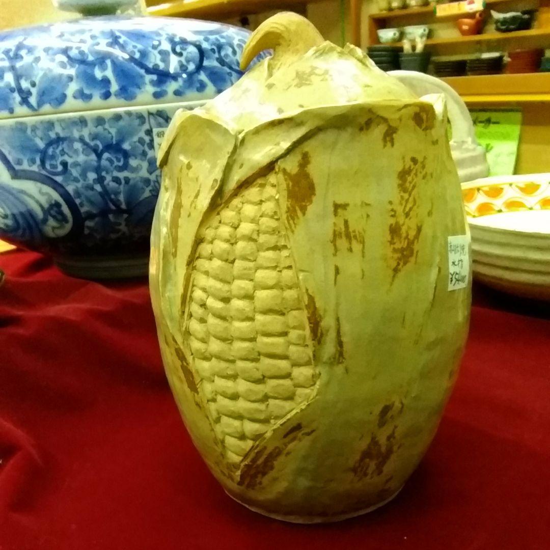 大正レトロ　赤膚焼(あかはだやき)水指　未使用