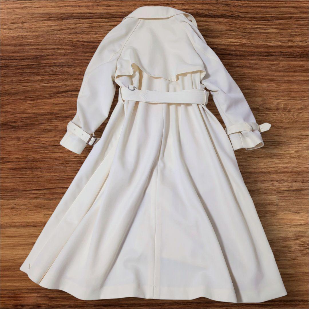 【AMERI アメリ】美品 スーペリアフレアトレンチコート オフホワイト S