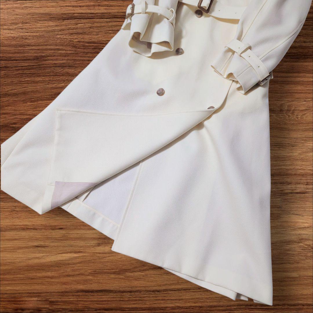 【AMERI アメリ】美品 スーペリアフレアトレンチコート オフホワイト S