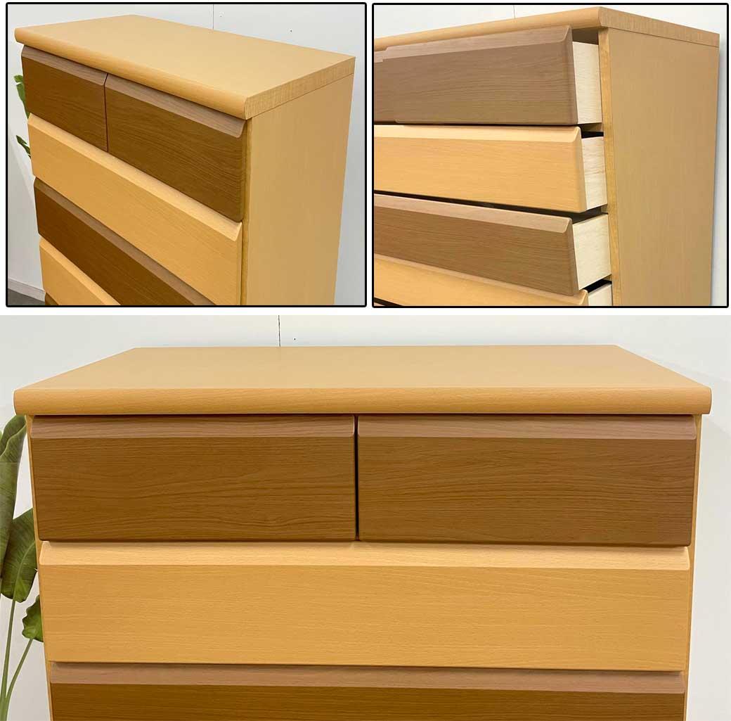 幅80チェストハイチェストーチェスト・タンス箪笥完成品木製 MIX色 完成品