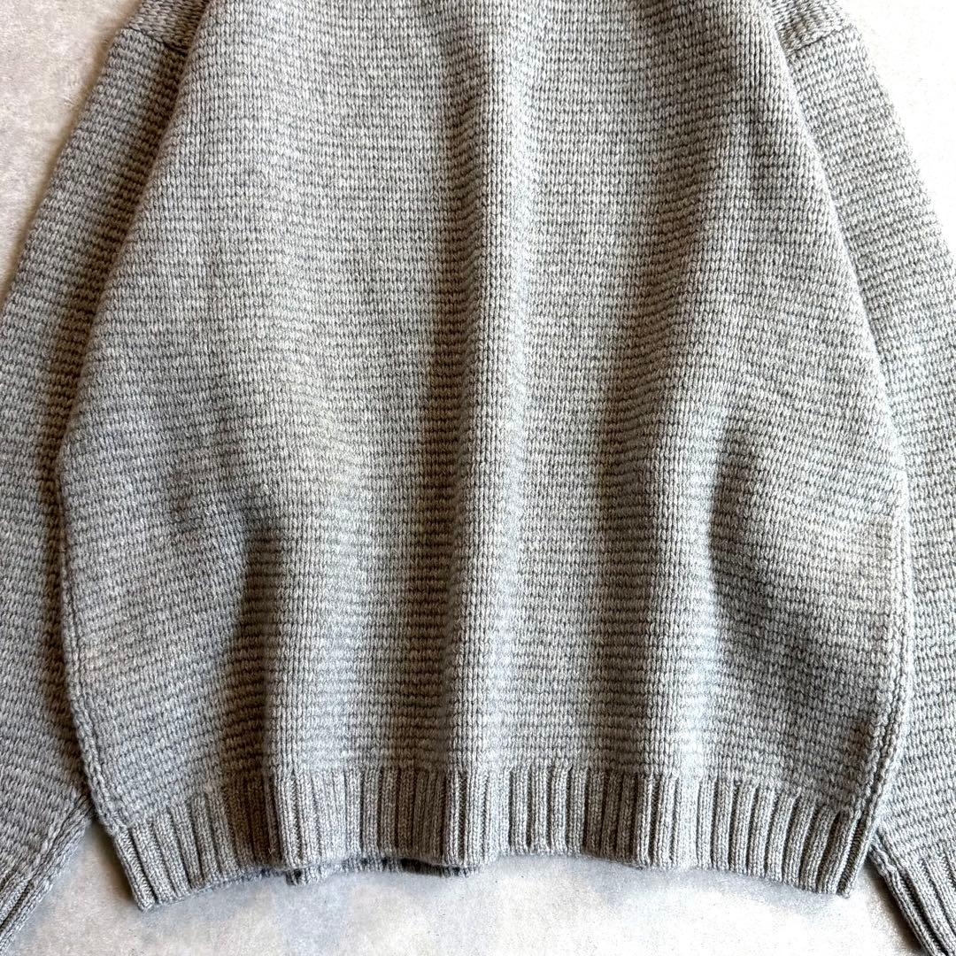 タグ付 ATON エイトン LAMBS WOOL ボトルネックセーター グレー