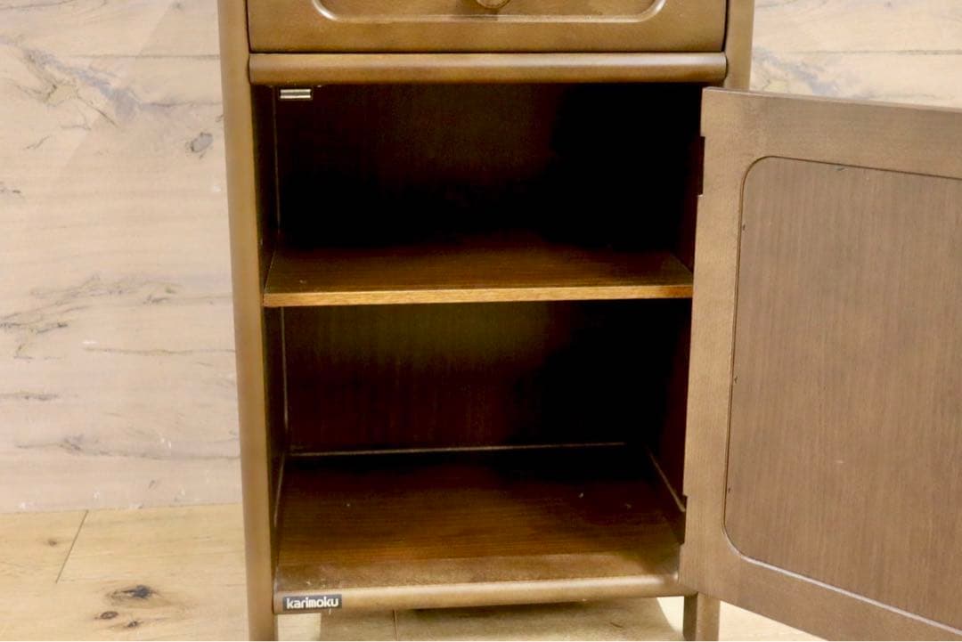 GMHH279○karimoku / カリモク 電話台 FAX台 花台 飾り台