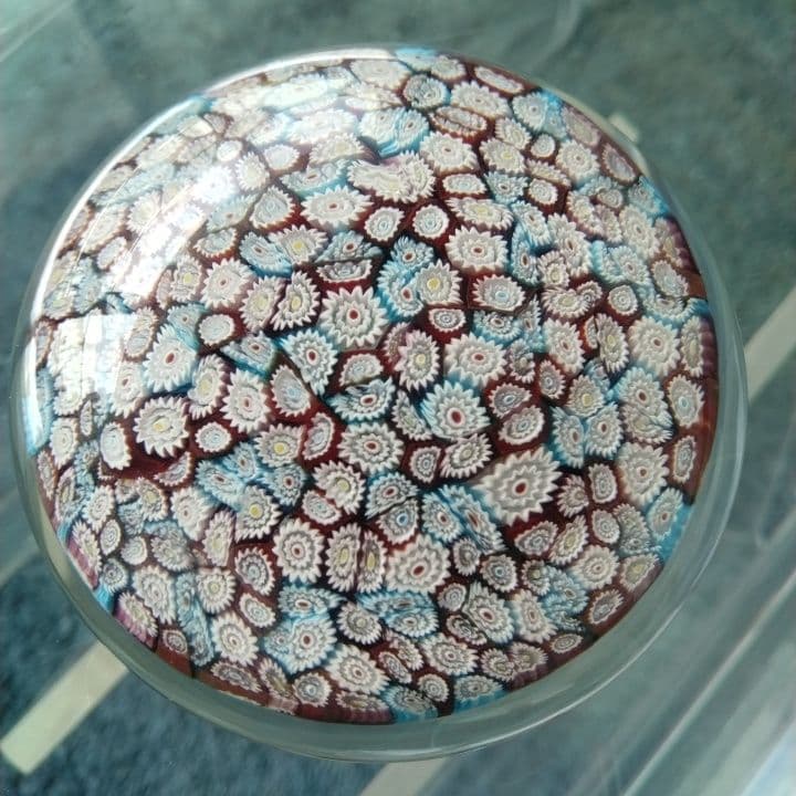 ベネチアガラス ペーパーウェイトmurano ITALY 直径約9.5センチ希少