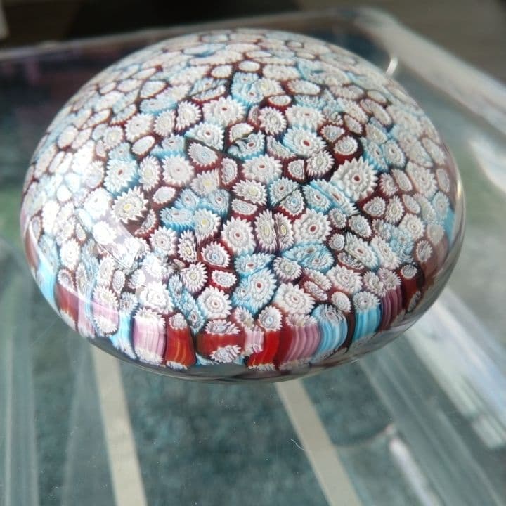 ベネチアガラス ペーパーウェイトmurano ITALY 直径約9.5センチ希少