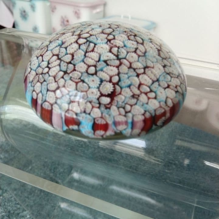 ベネチアガラス ペーパーウェイトmurano ITALY 直径約9.5センチ希少